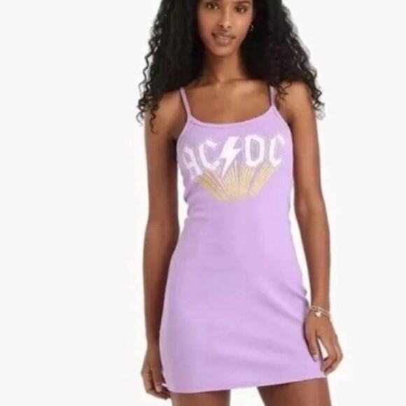 Grayson Threads AC/DC purple graphic tank dress. Size XL - Picture 1 of 8
